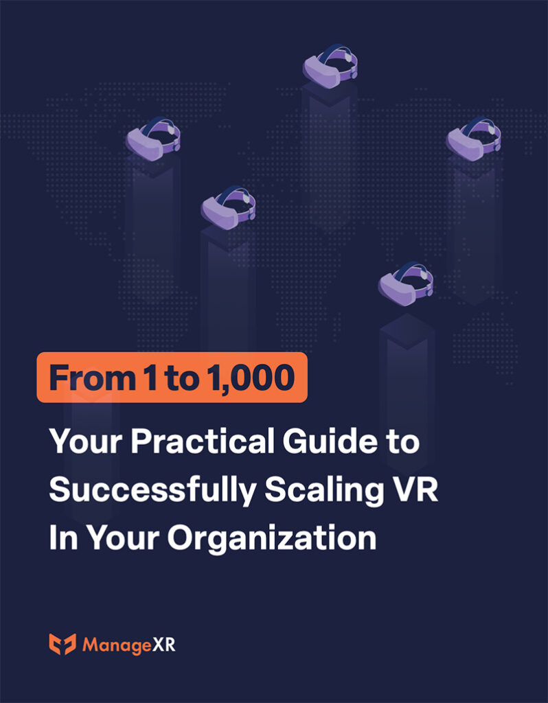 cover of "Practicle Guide to Successfully Scaling VR In Your Organization" guide