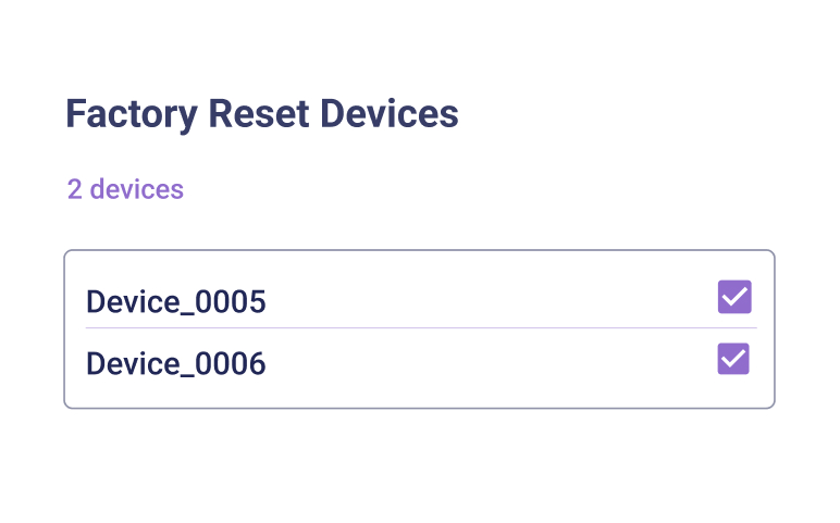 UI screenshot of device settings